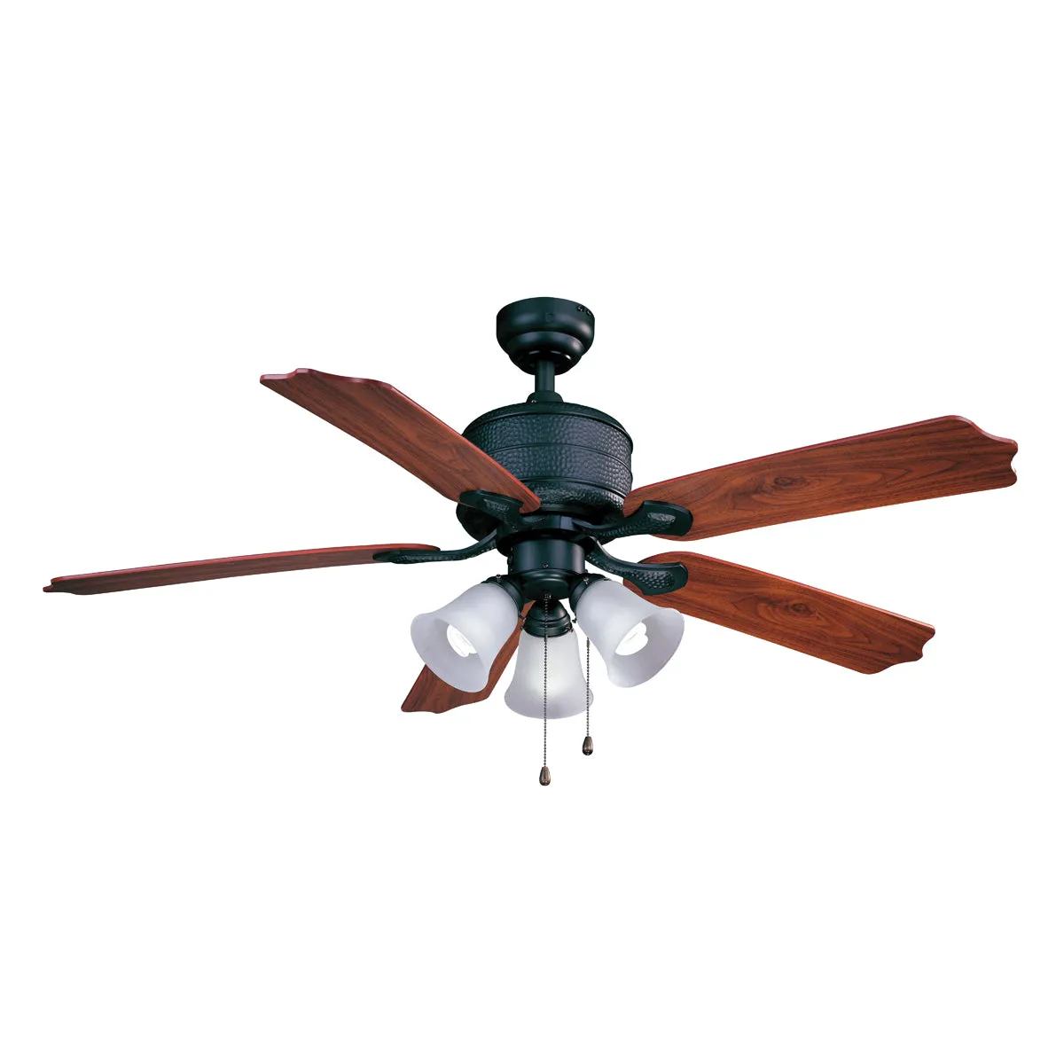 Boston Harbor AC362 3L-NI-3L Ceiling Fan, 5-Blade, Natural Iron Housing, 52 in Sweep, MDF Blade, 3-Speed