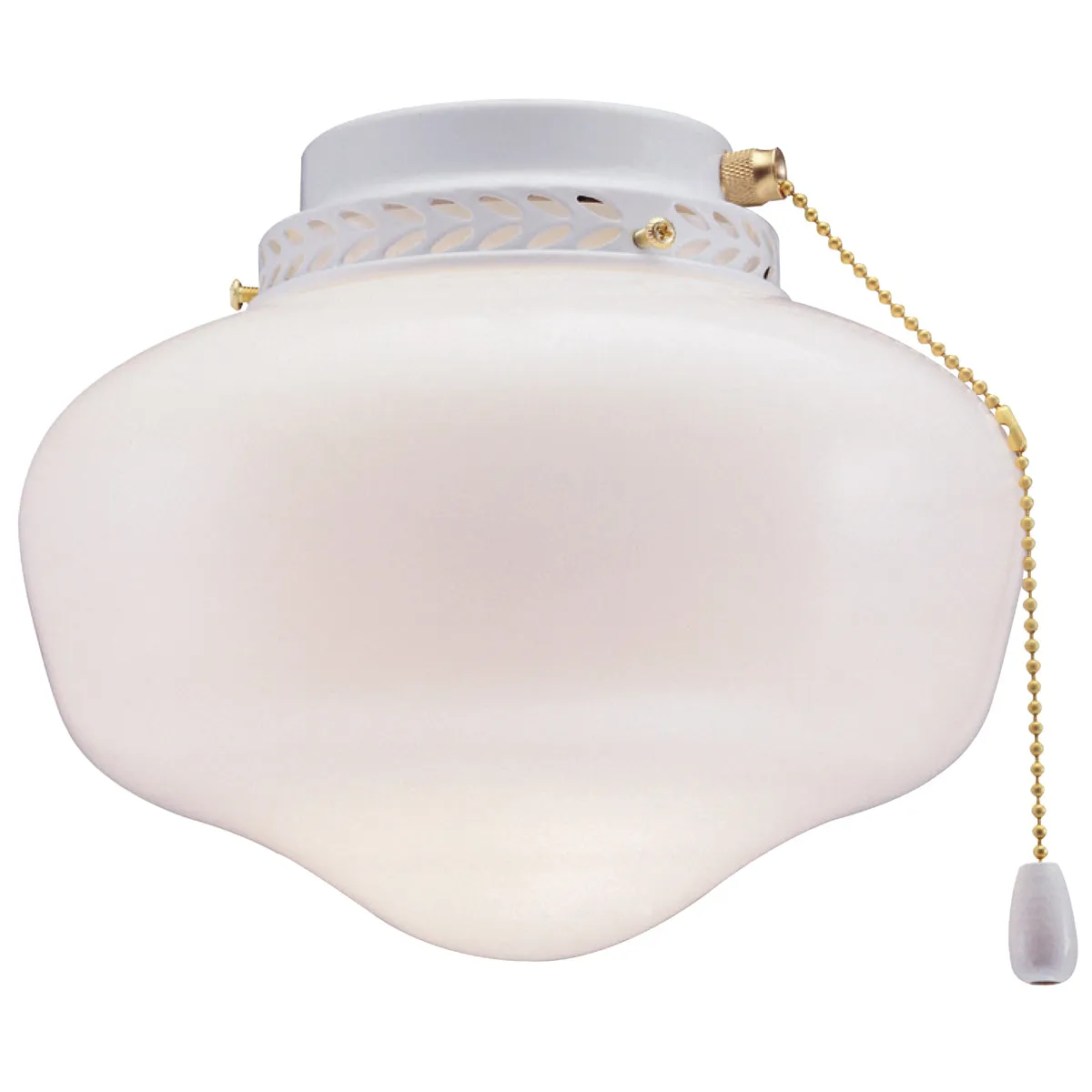 Boston Harbor Schoolhouse Light Kit, Opal Glass, White, White