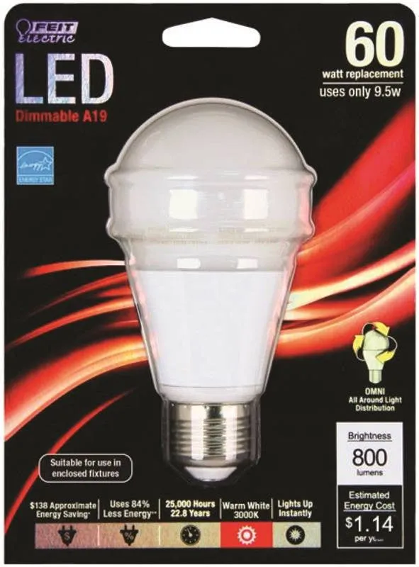 Bulb Led Dim 9.5w 60w Repl