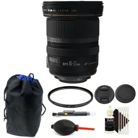 Canon EF-S 10-22mm f/3.5-4.5 USM Lens Bundle for Canon DSLR Camera