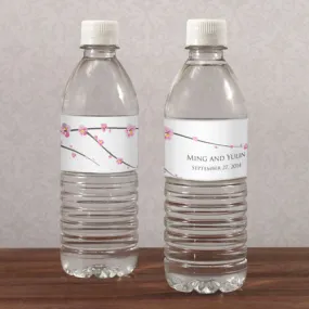 Cherry Blossom Water Bottle Label