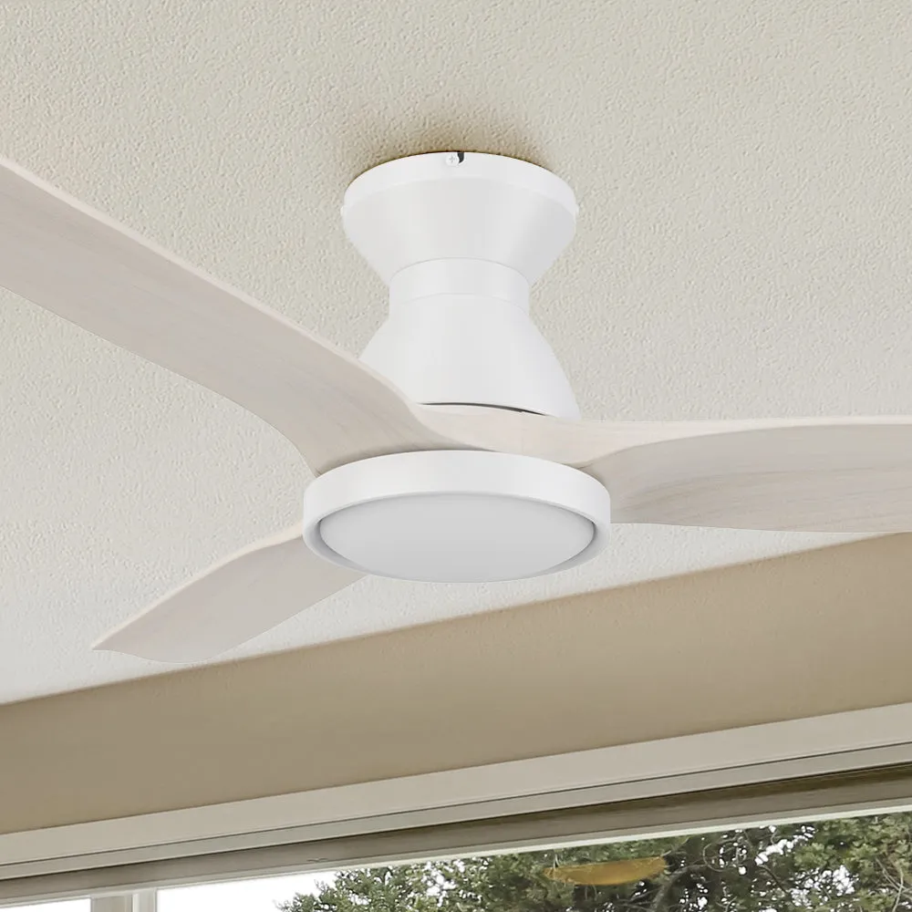 Colmar Outdoor Flush Mount Smart Ceiling Fan with Led light remote 52"