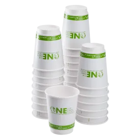 Compostable Insulated Coffee Cups - 16oz Eco-Friendly Insulated Paper Hot Cups - One Cup, One Earth (90mm) - 500 ct