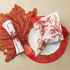 Coral Fan Table Setting