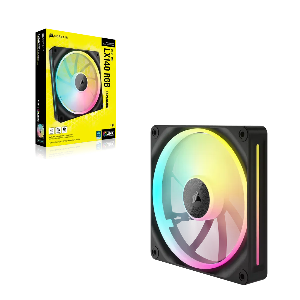 Corsair iCUE LINK LX140 RGB EXPANSION Black 140mm PWM PC Case Fan (CO-9051027-WW)