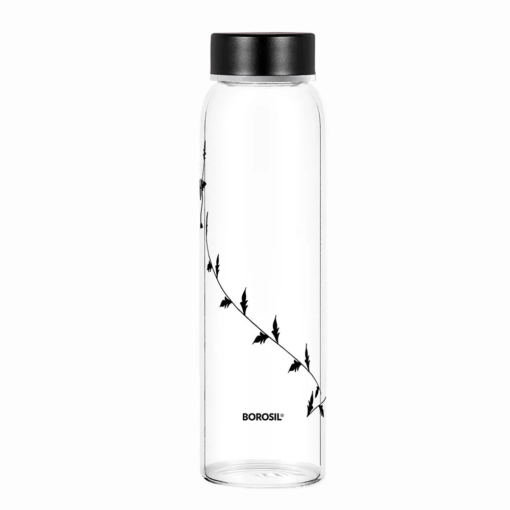 Crysto Glass Bottle w SS Lid - Krip Black