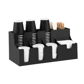 Cup & Lid Dispenser Vertical - Black