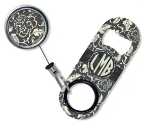 CUSTOMIZABLE Mini Bottle Opener with Retractable Reel - Vintage Design 5