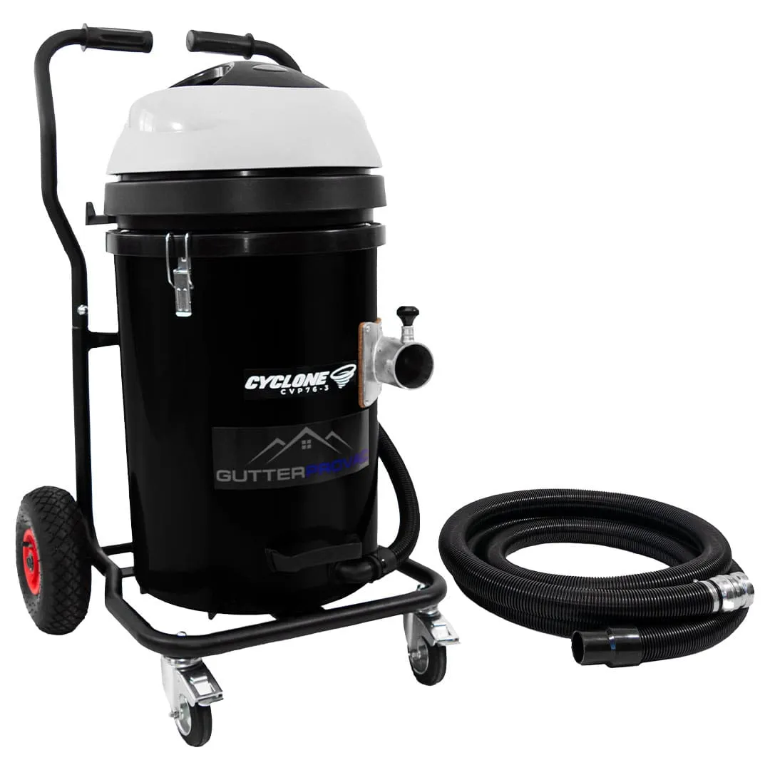 Cyclone II 3600W Polypropylene, 3 Motor, 20 Gallon Commercial Gutter Vacuum