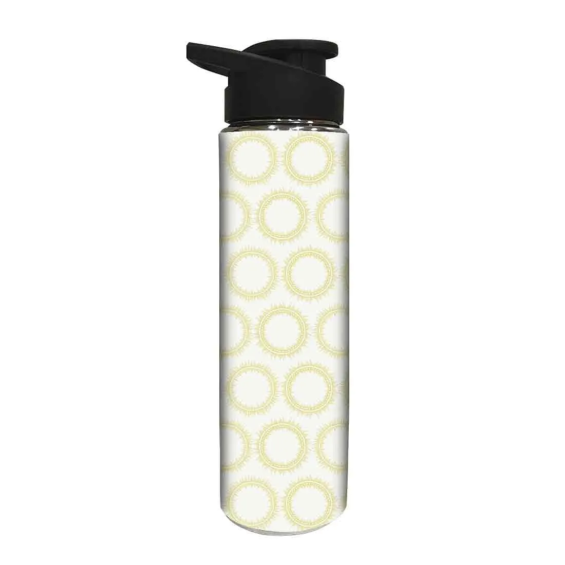 Designer Sipper Bottle for Kids -  Yellow Pattern Circle