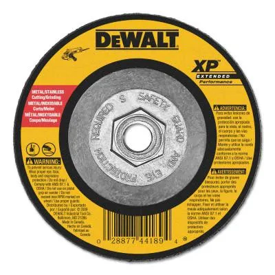 DeWalt® Type 27 Depressed Center Wheels, 6 X 1/4 X 5/8 in - 11, Z24R Grit, Zirconia, DW8821