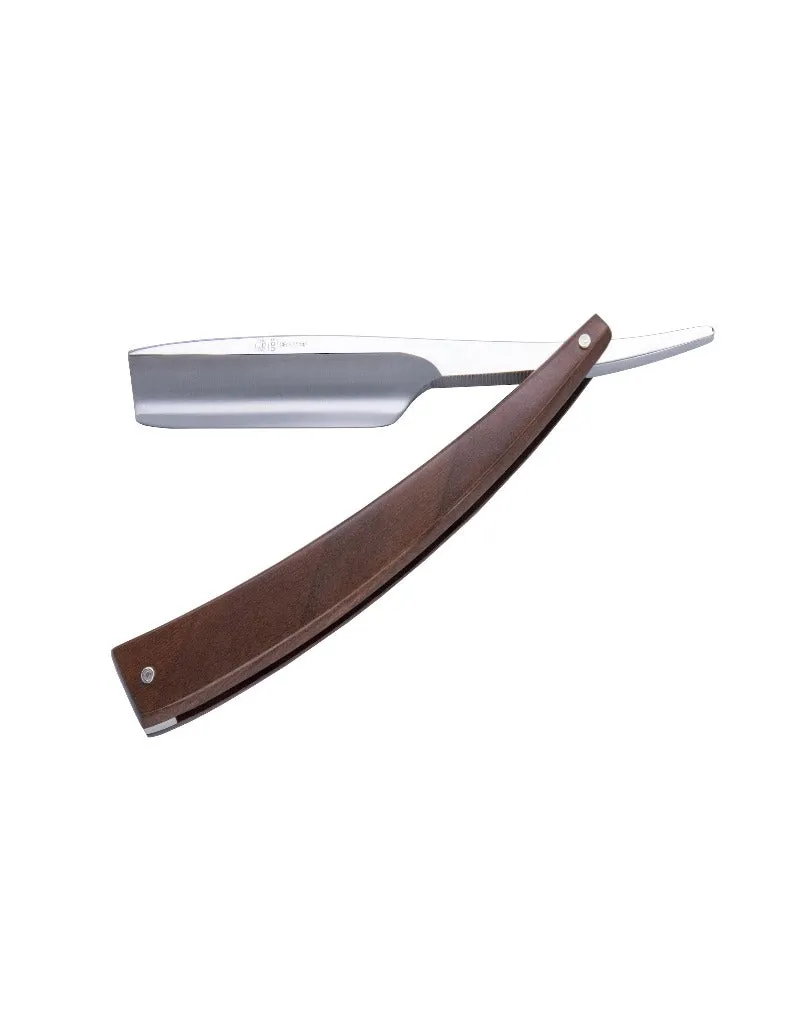 Dovo - Edo Straight Razor, Walnut Wood Handle, Inverted Turkish Point, 5/8"