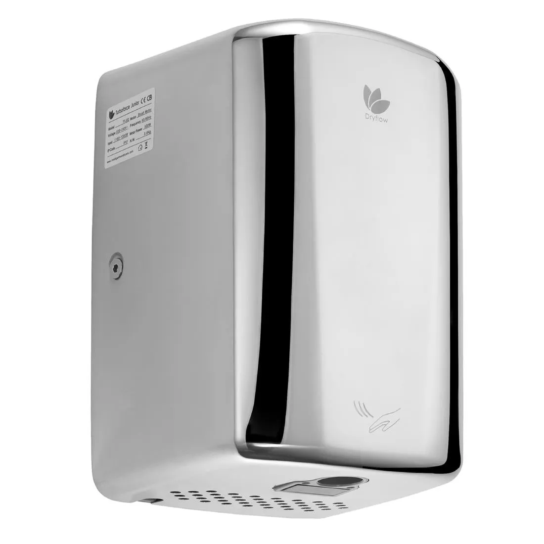 Dryflow Turboforce Junior PLUS Hand Dryer Polished Chrome