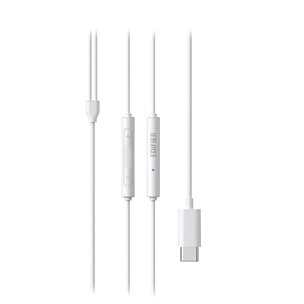 Edifier P180 USB-C - Hi-Res Classic Wired Earphone with Mic | type C USB | Phone Call Inline Volume Control Semi In-Ear