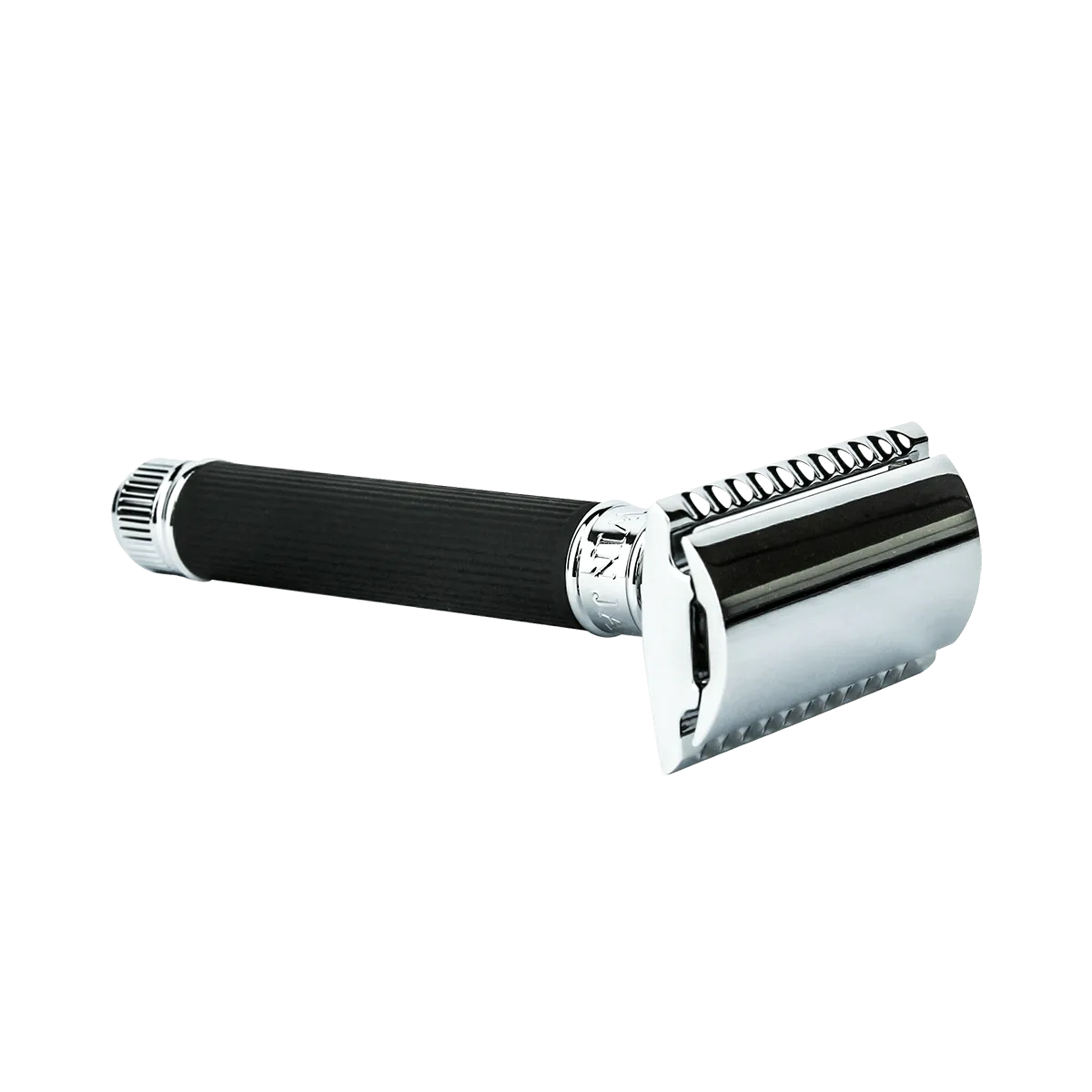 Edwin Jagger - Double Edge DE Safety Razor w/ Rubberized Handle - DE86RC14BL