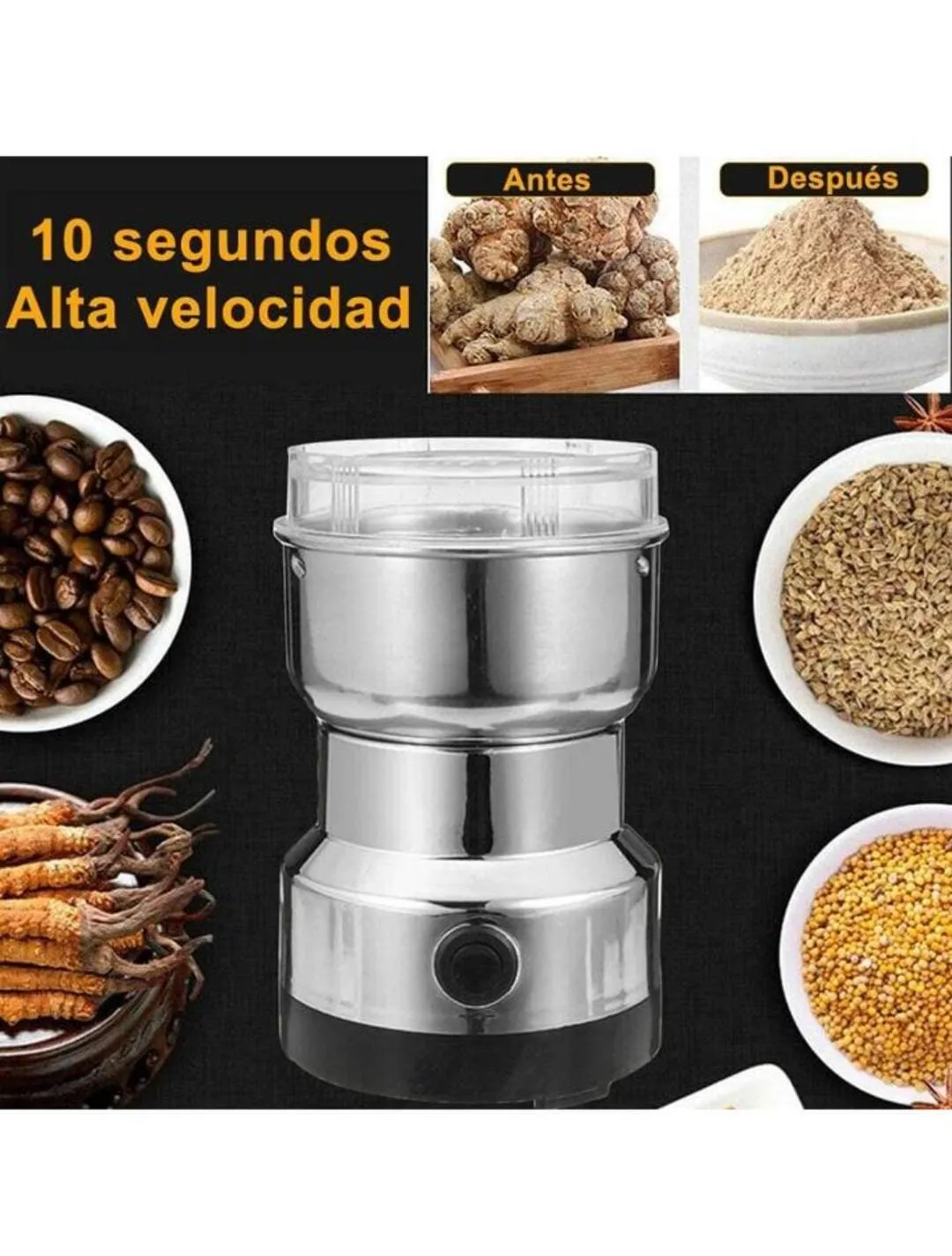 Electric Coffee Grinder, Multifunction Stainless Steel Blenders Smash Machine