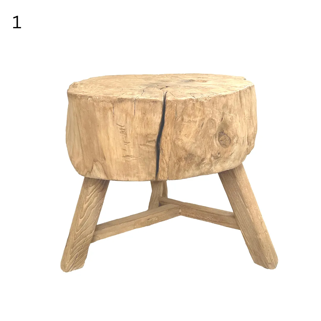 Elm Tree Trunk Side Table