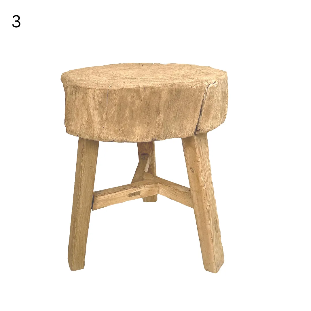 Elm Tree Trunk Side Table