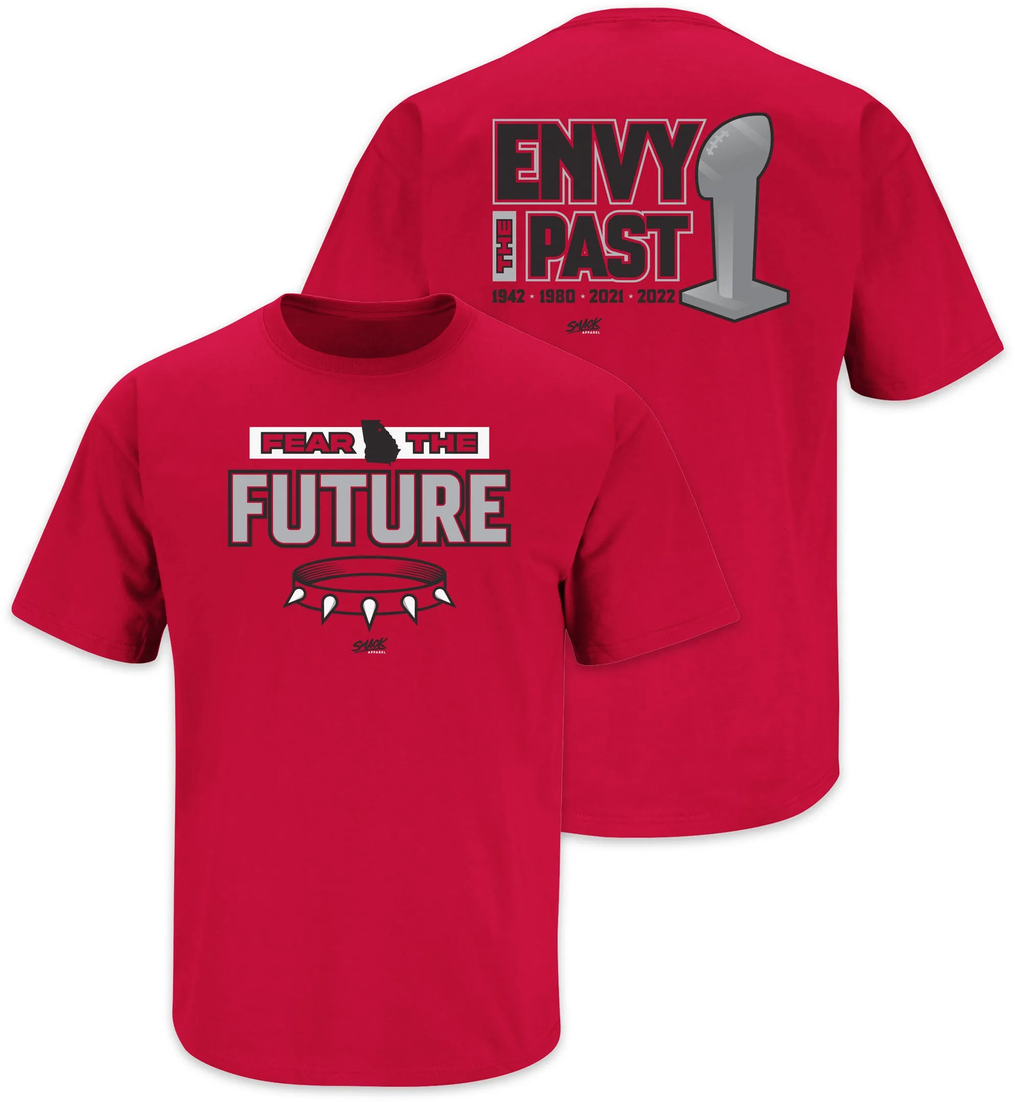 Fear The Future - Envy The Past T-Shirt for Georgia College Fans (SM-5XL)