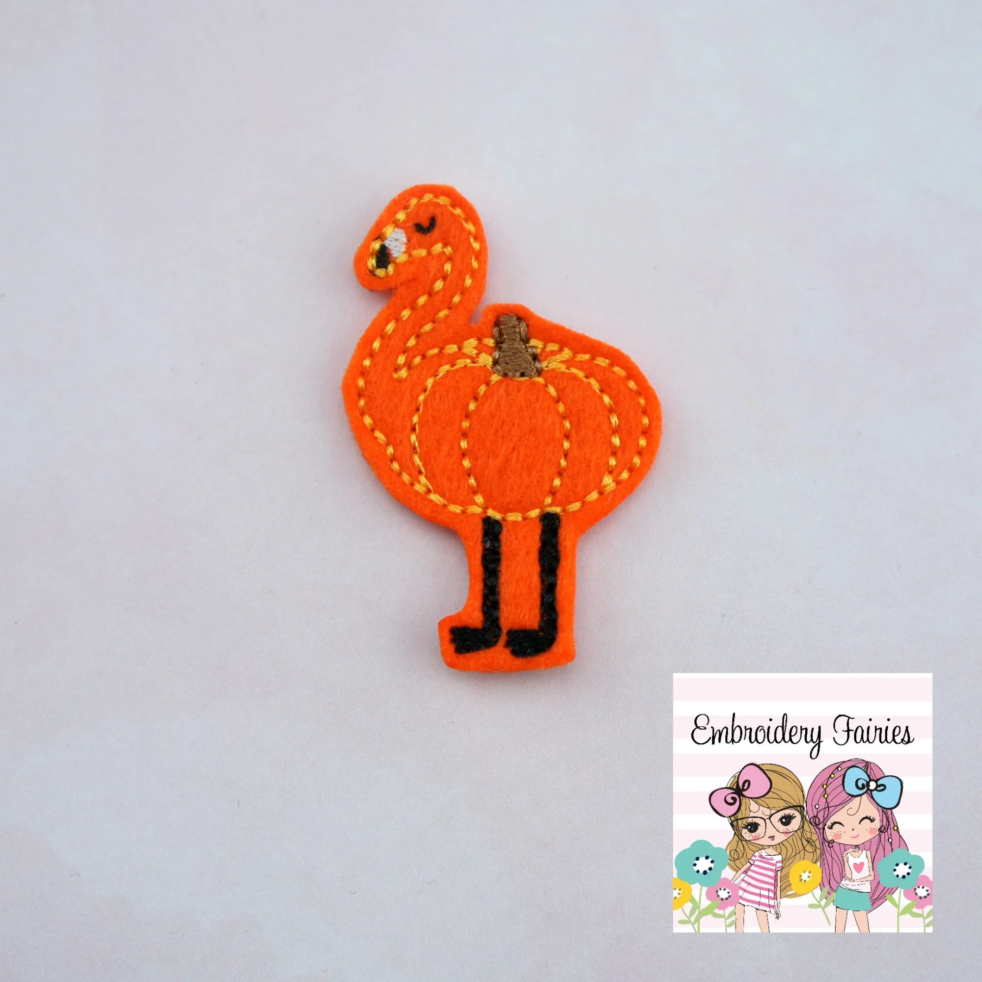 Flamingo Pumpkin Feltie Design