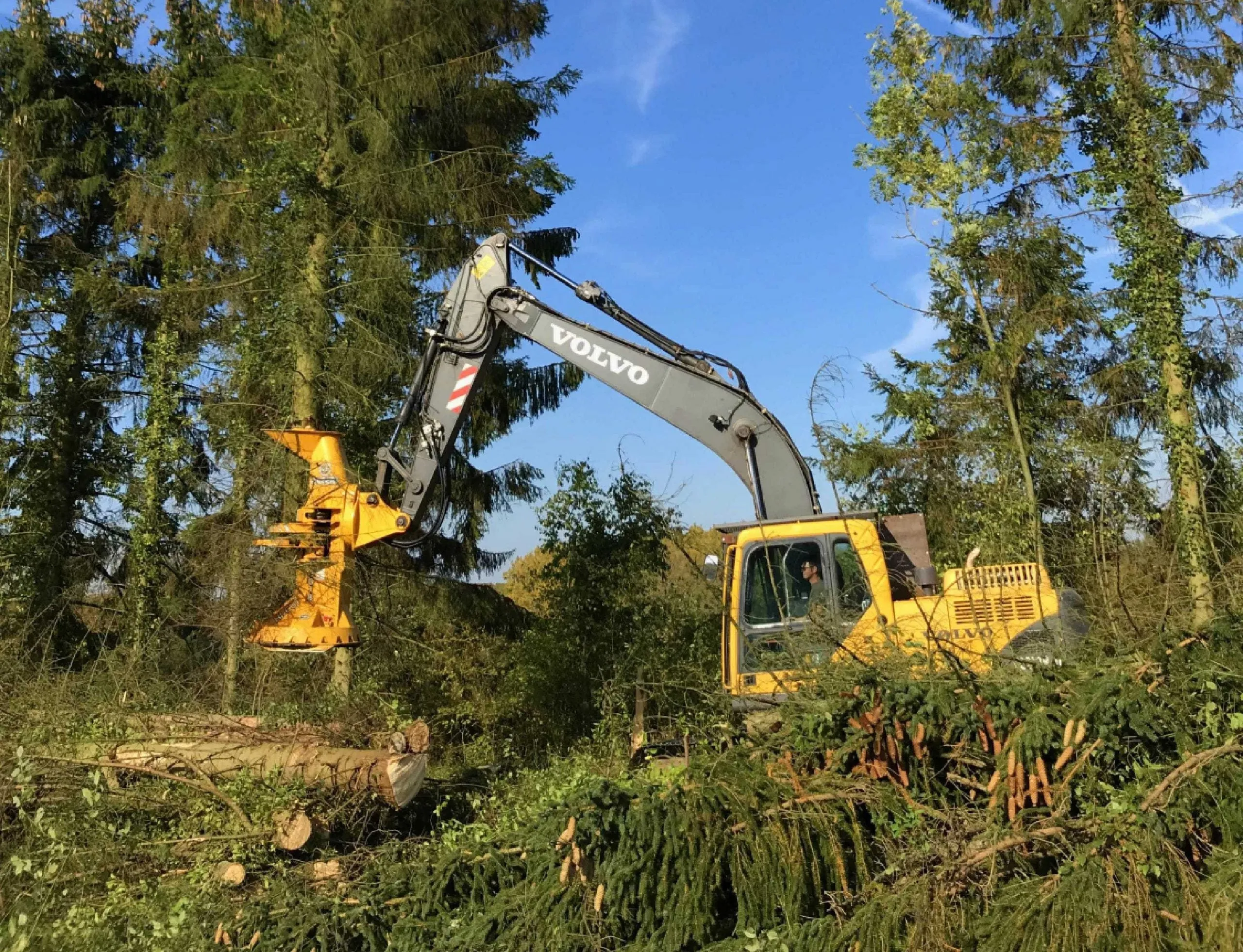 Gilbert Excavator Feller Buncher Shovel Felling Head | 3015 & 3020 Model | 14-20 Inches Cutting Capacity | For 18-25 Ton Excavators