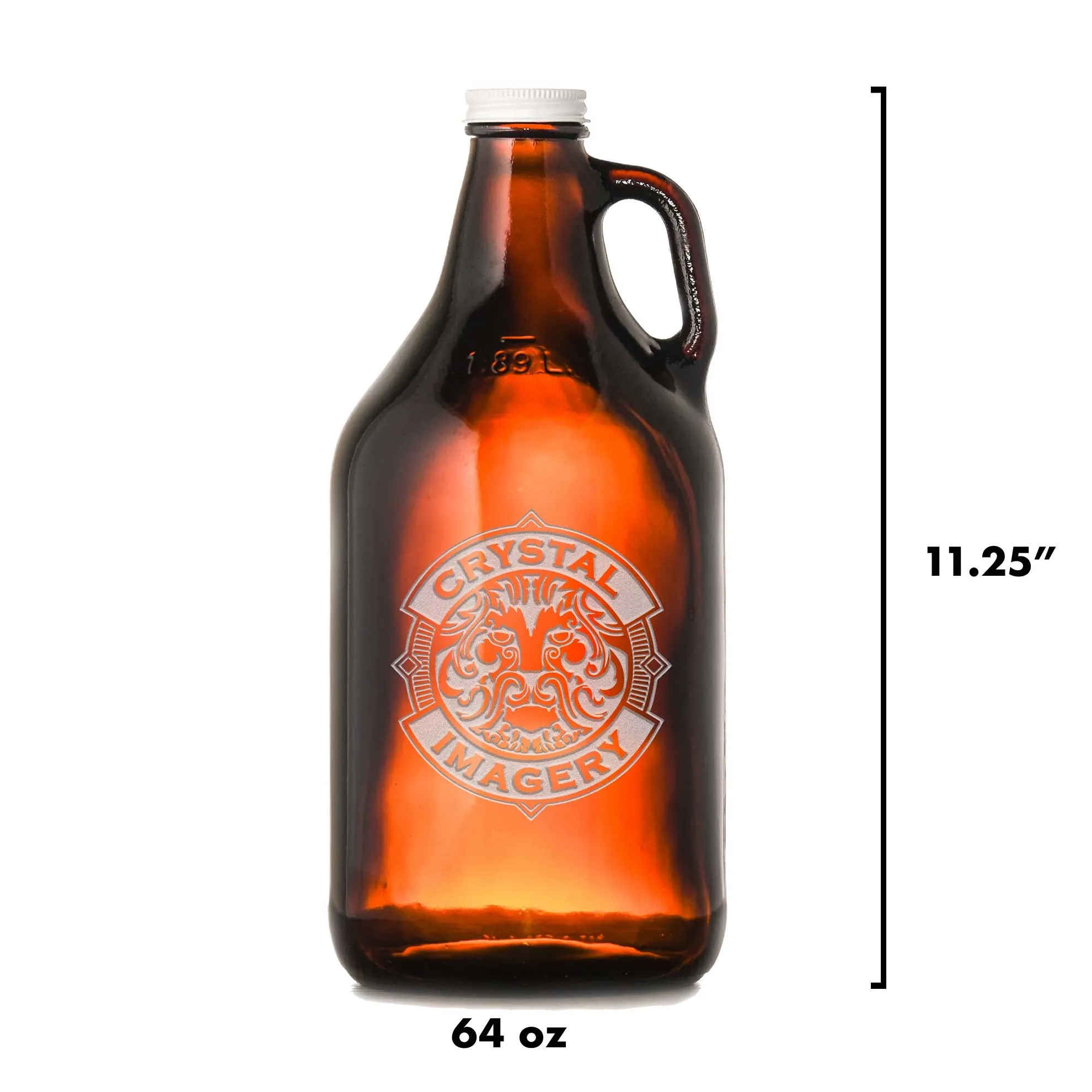 Golf Engraved Beer Growler & Pint Glass Gift Set