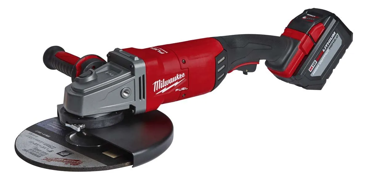 Grinder - Milwaukee M18 FUEL 18 Volt Lithium-Ion Brushless Cordless 7 in. / 9 in. Large Angle Grinder Kit, 2785-21HD