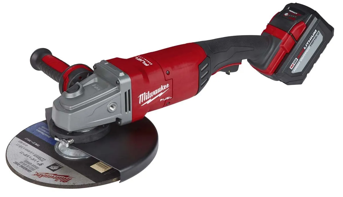 Grinder - Milwaukee M18 FUEL 18 Volt Lithium-Ion Brushless Cordless 7 in. / 9 in. Large Angle Grinder Kit, 2785-21HD