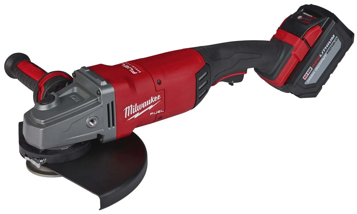 Grinder - Milwaukee M18 FUEL 18 Volt Lithium-Ion Brushless Cordless 7 in. / 9 in. Large Angle Grinder Kit, 2785-21HD