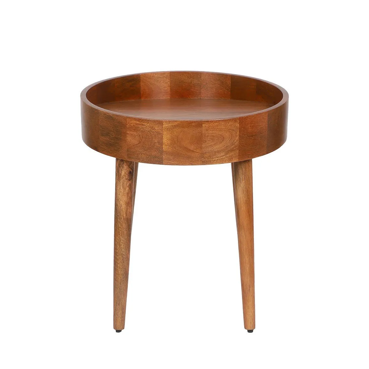 Handcrafted Orbital Accent Wooden Table