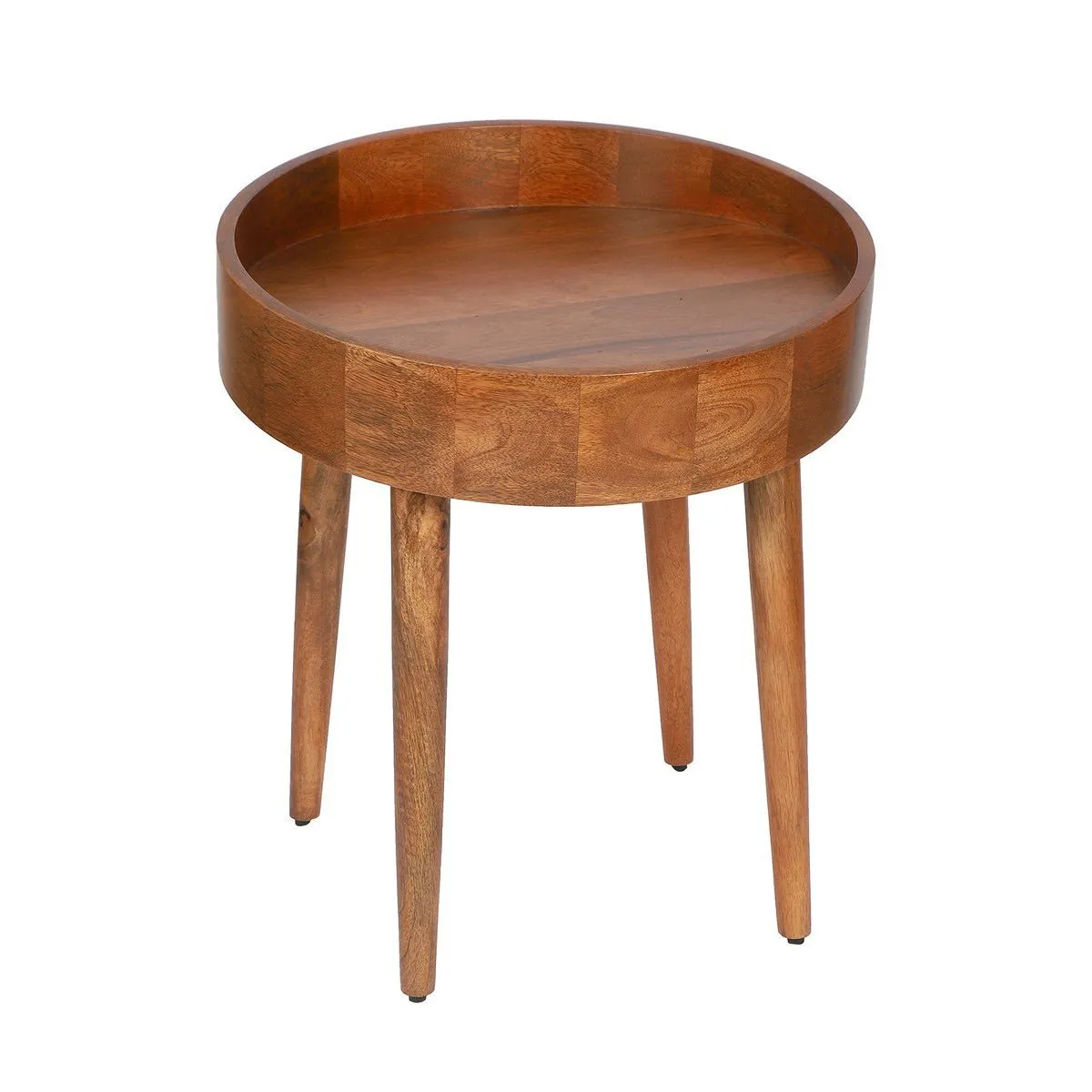 Handcrafted Orbital Accent Wooden Table