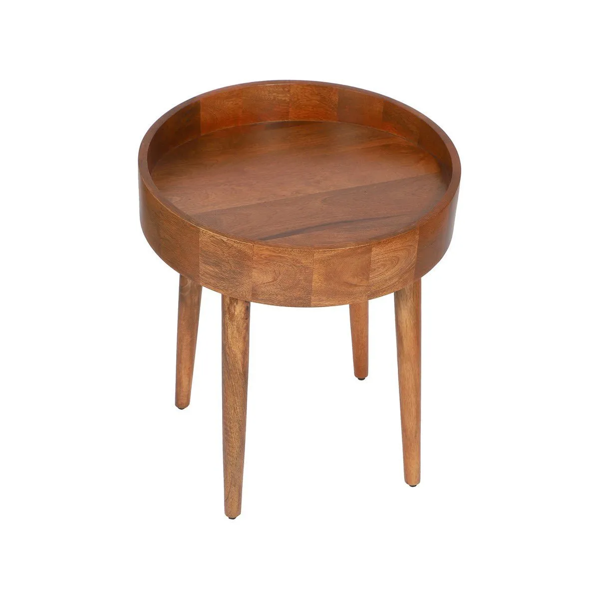 Handcrafted Orbital Accent Wooden Table