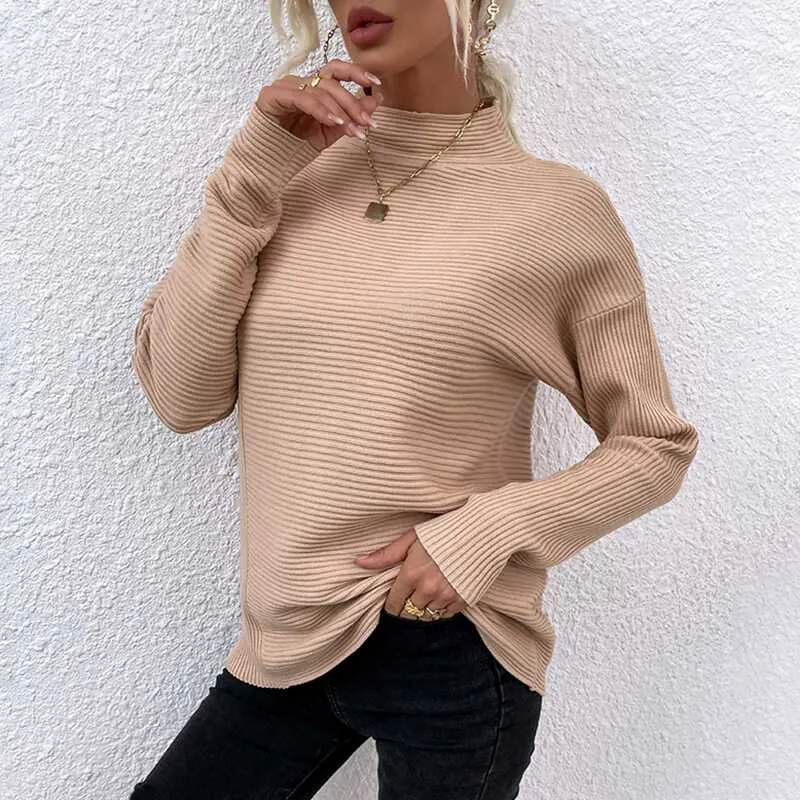 High Neck Pit Strip Sweater