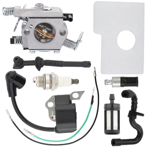 Hipa (Walbro type) Carburetor Kit with Ignition Coil For Stihl MS170 MS180 017 018 Chainsaw Replace 1130 120 0608 WT-325A WT-325