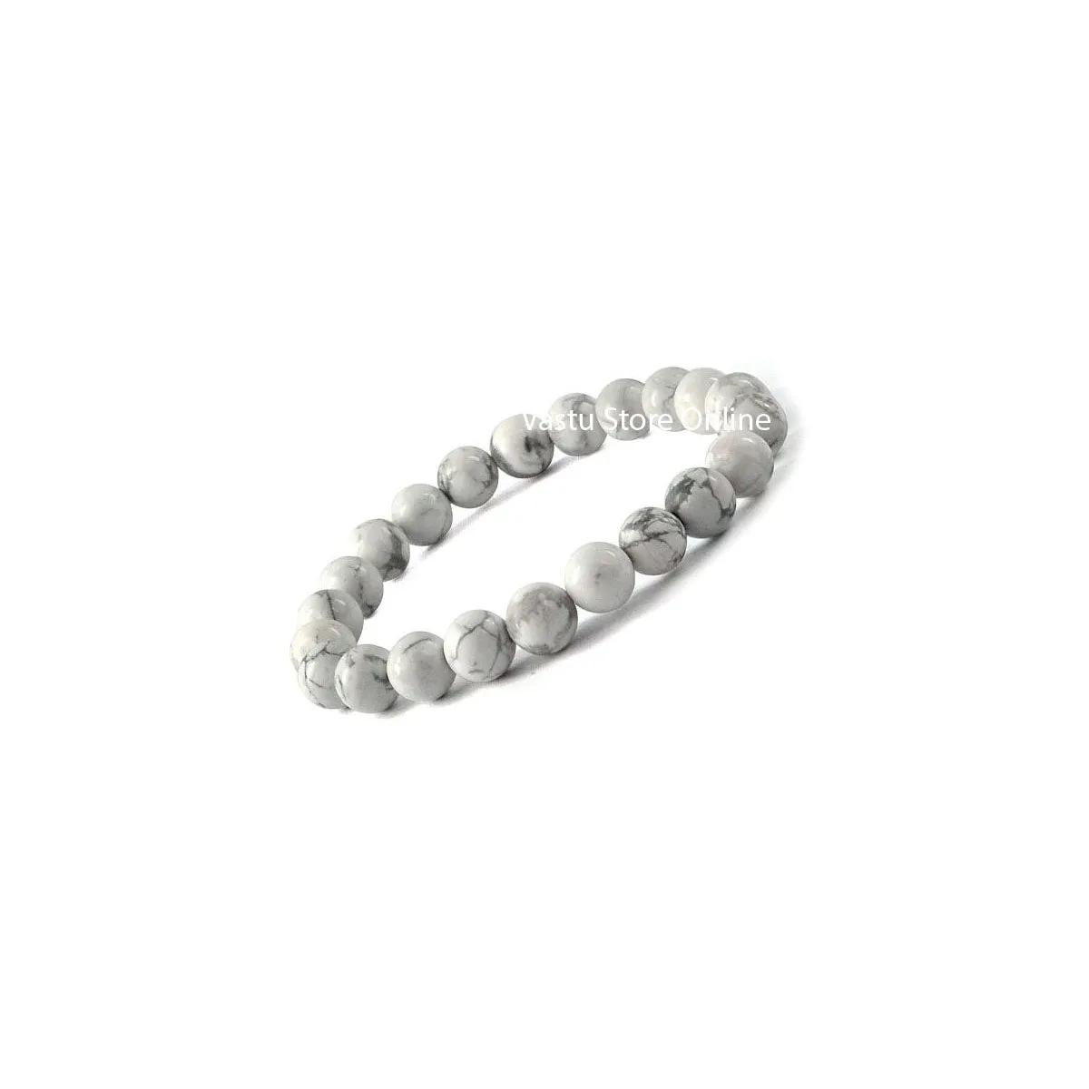 Howlite Round Crystal Bracelet