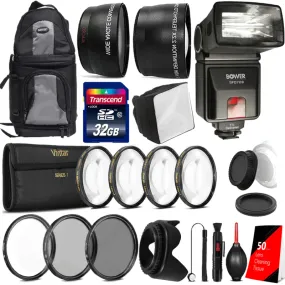 i-TTL Flash with Top Accessory Bundle For Nikon D5600 , D7100 and D7199