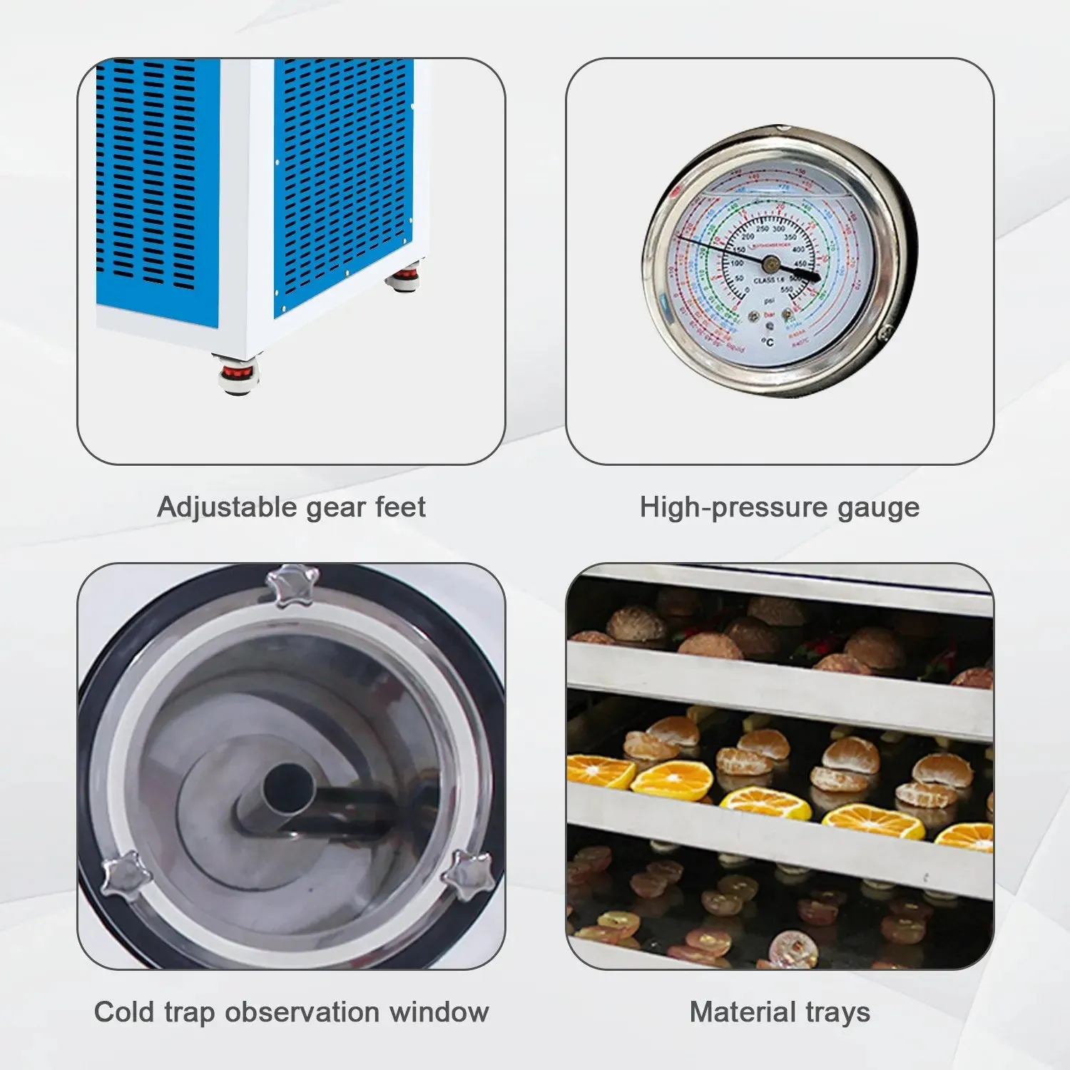 In-Situ Square Cabin Freeze Dryer/0.2? to 2? Drying Area/3-30L/ =-80? Cold Trap/Silicone Oil Heating