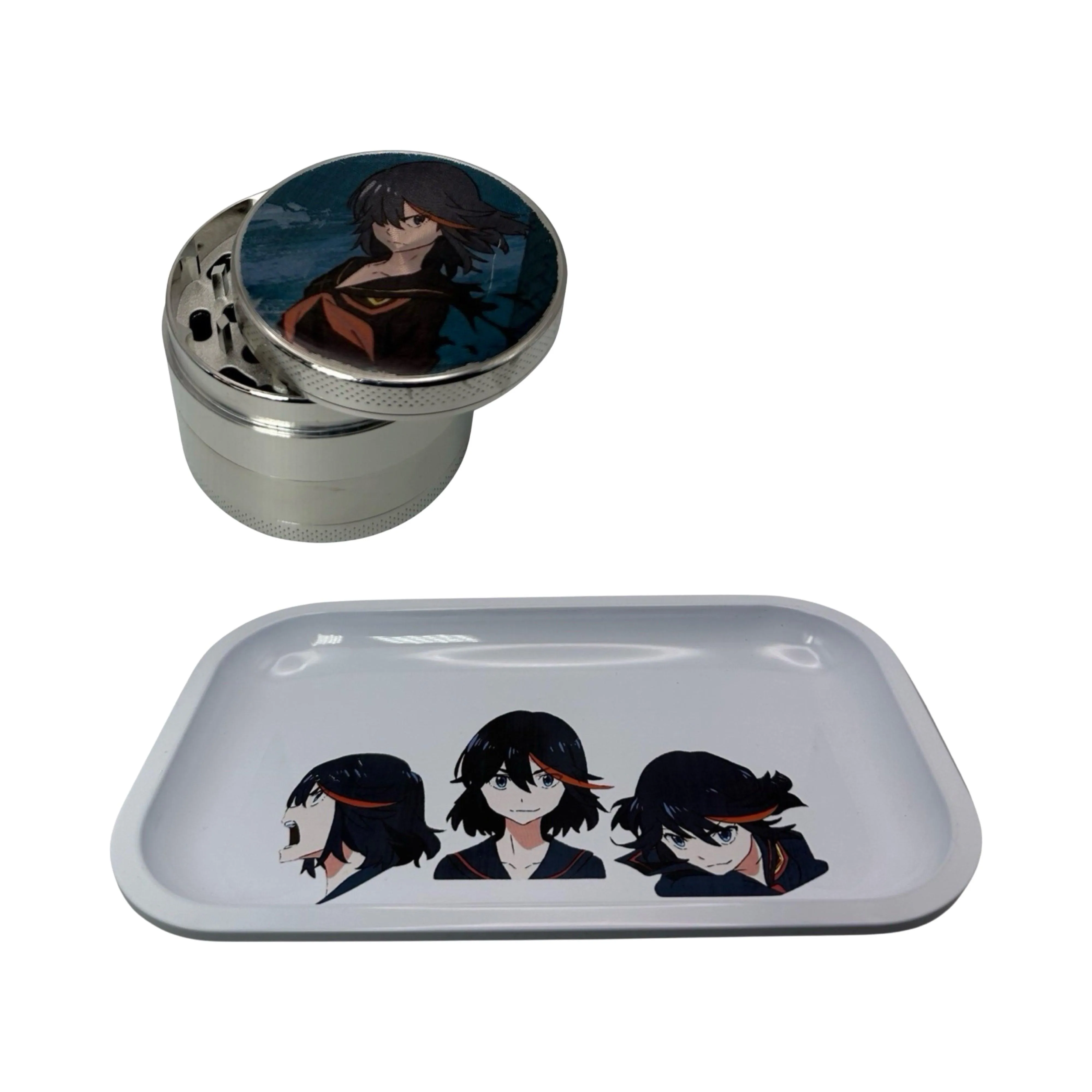 Kill la Kill Anime Spice Grinder, Stash Jar, Rolling Tray Set