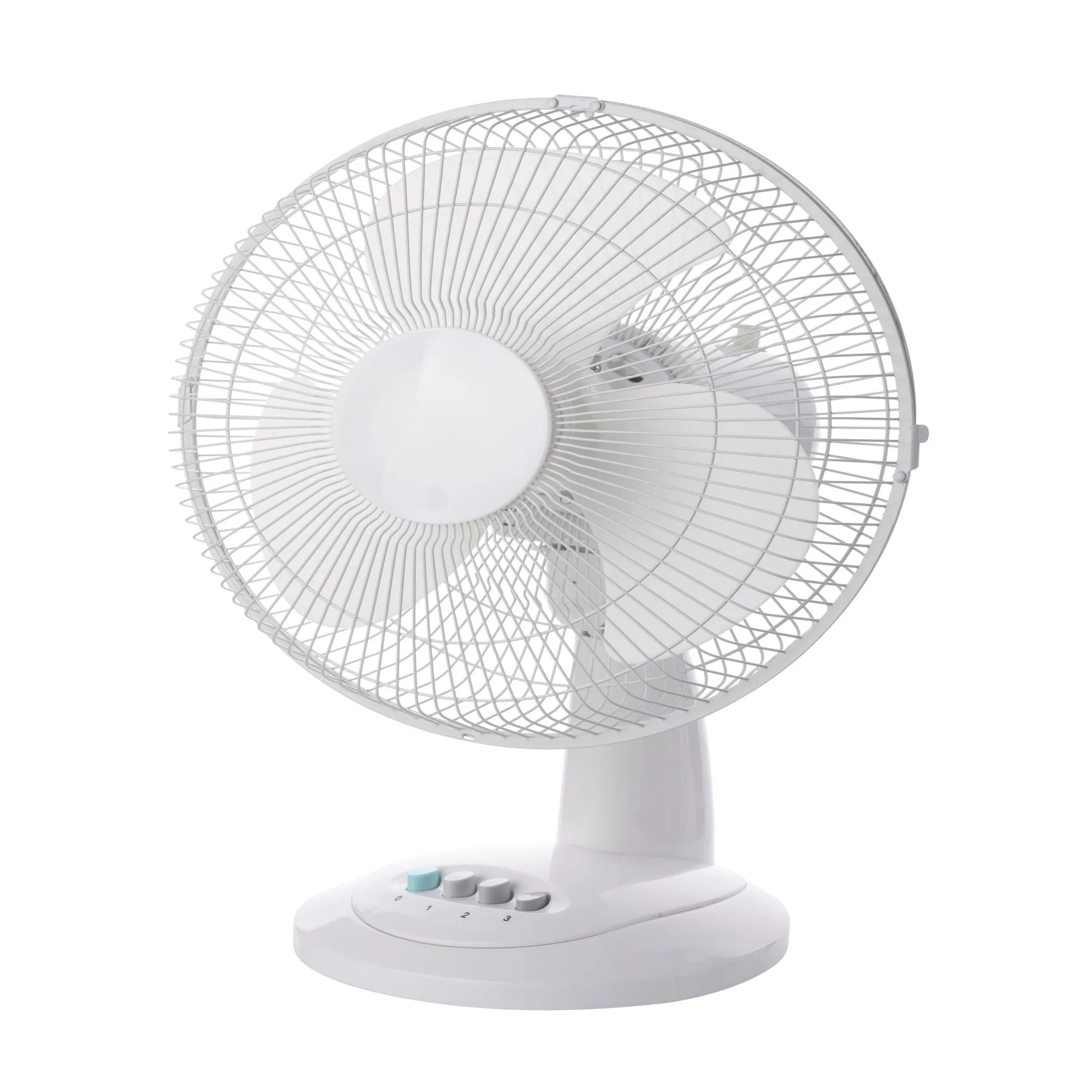 Konwin Oscillating Table Fan, White, 12-in.