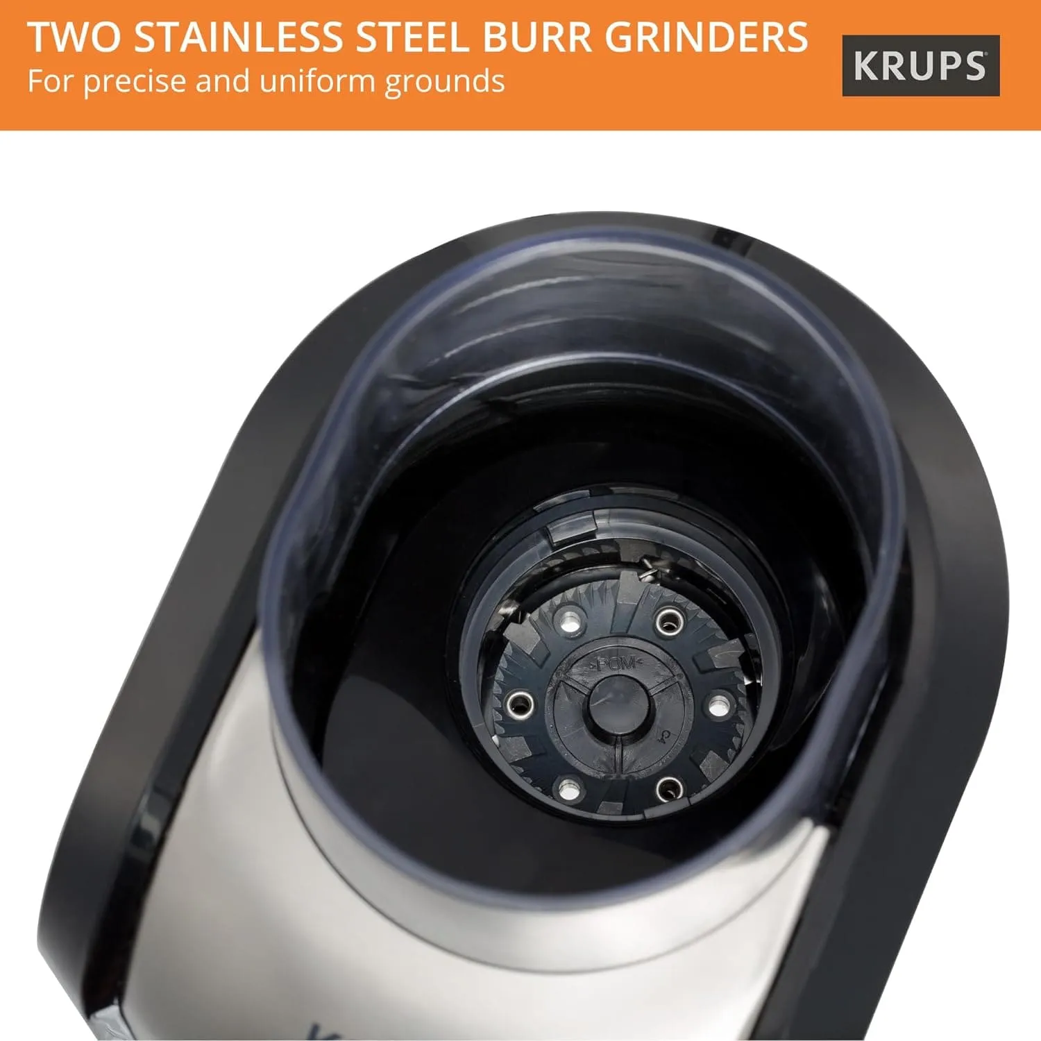 Krups GVX231 Expert Burr Coffee Grinder, Automatic, Easy Clean, Black & Silver