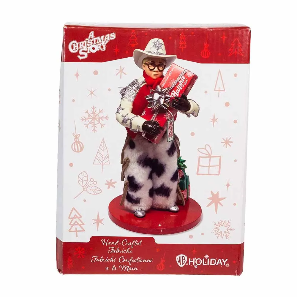 Kurt Adler 7.5-Inch Fabric Mache Cowboy Ralphie Table Piece