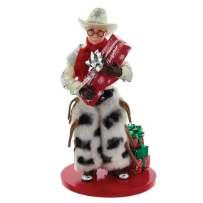 Kurt Adler 7.5-Inch Fabric Mache Cowboy Ralphie Table Piece