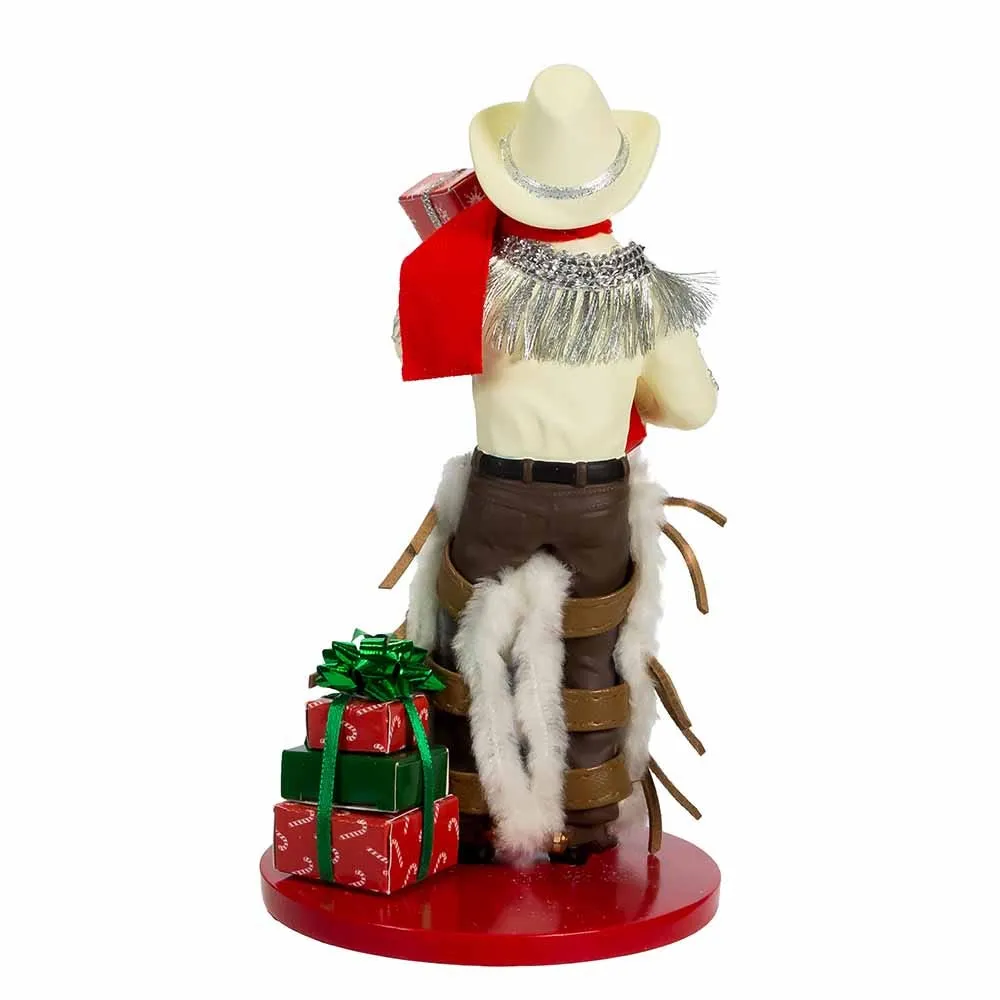 Kurt Adler 7.5-Inch Fabric Mache Cowboy Ralphie Table Piece