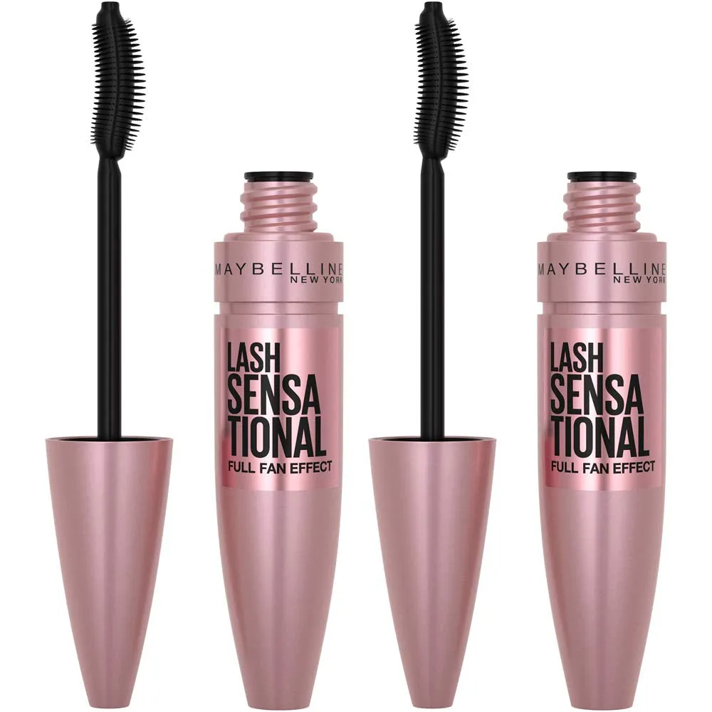 Lash Sensational Full-Fan Effect Washable Mascara - Lengthening & Volumizing, Intense Black, 1 Count