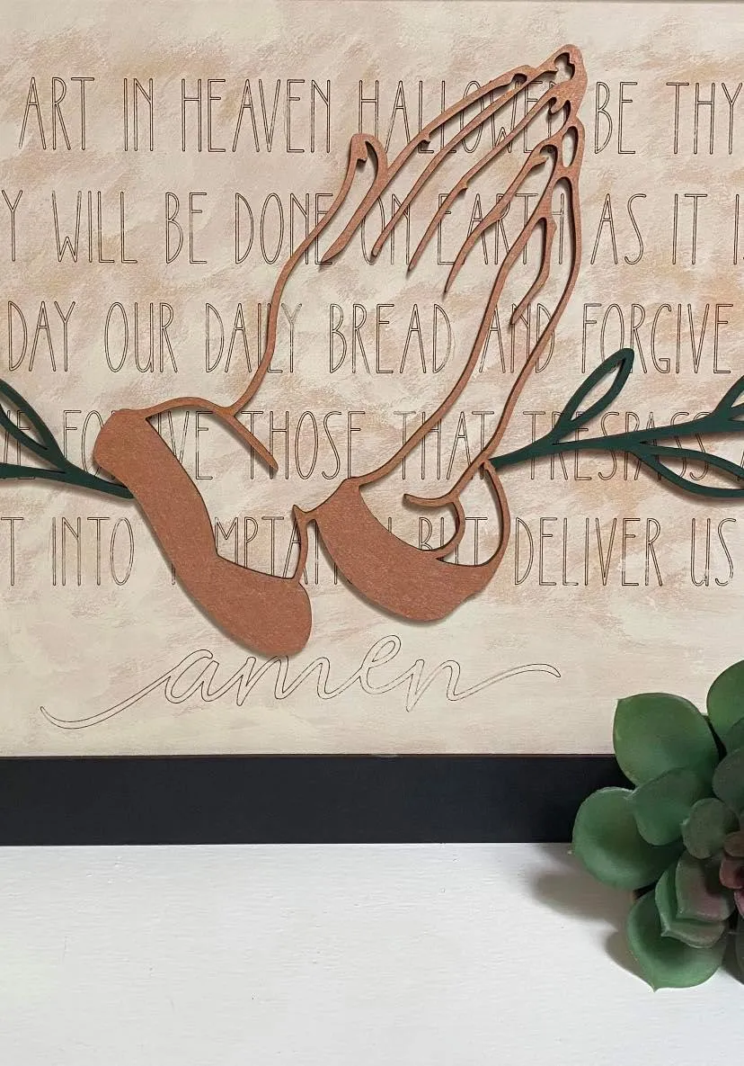 Layered Quote: The Lord's Prayer Our Father SVG File Laser GlOWFORGE ready