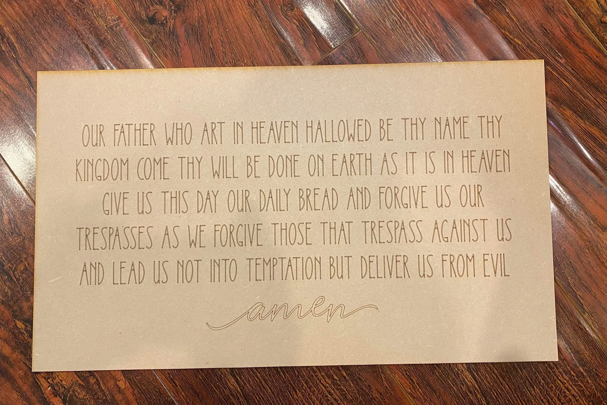 Layered Quote: The Lord's Prayer Our Father SVG File Laser GlOWFORGE ready