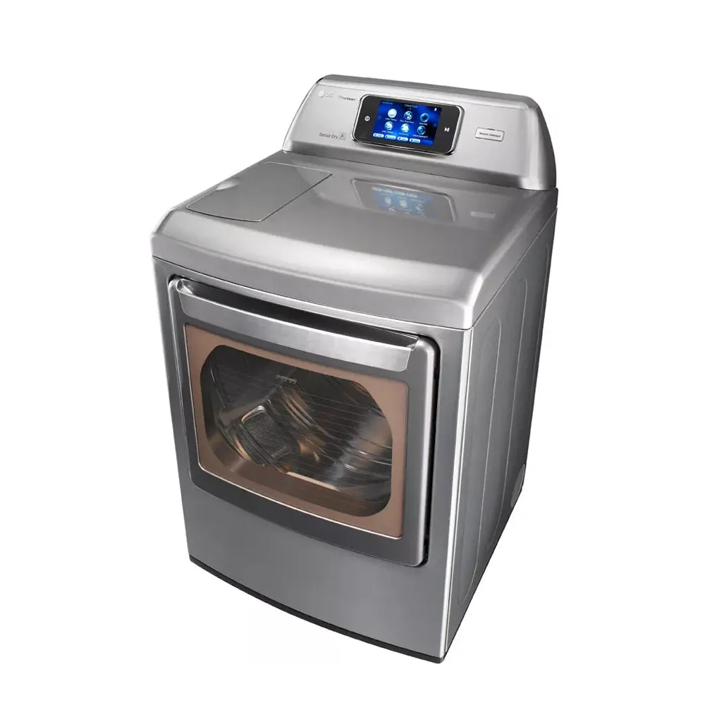 LG - 7.3 cu. ft. Steam Gas Dryer with Smart Thinq Technology - Graphite Steel