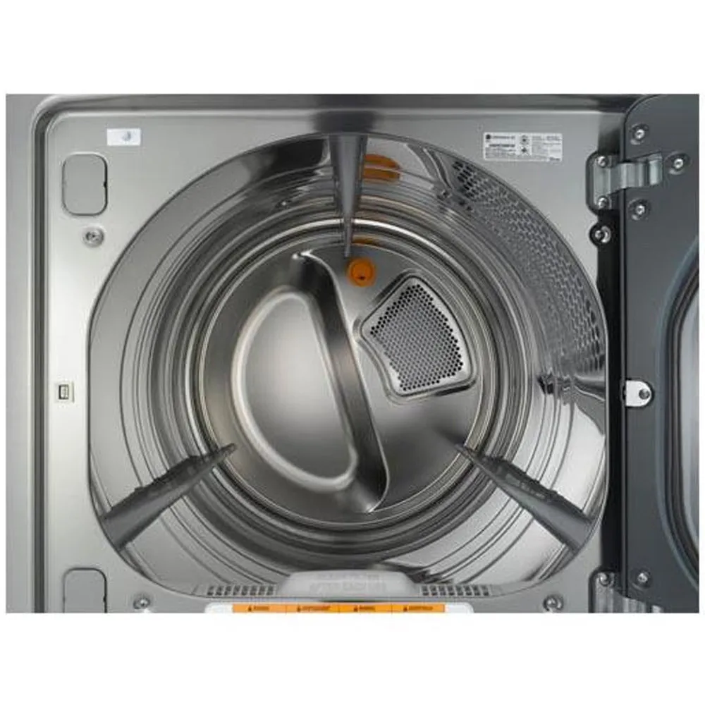 LG - 7.3 cu. ft. Steam Gas Dryer with Smart Thinq Technology - Graphite Steel