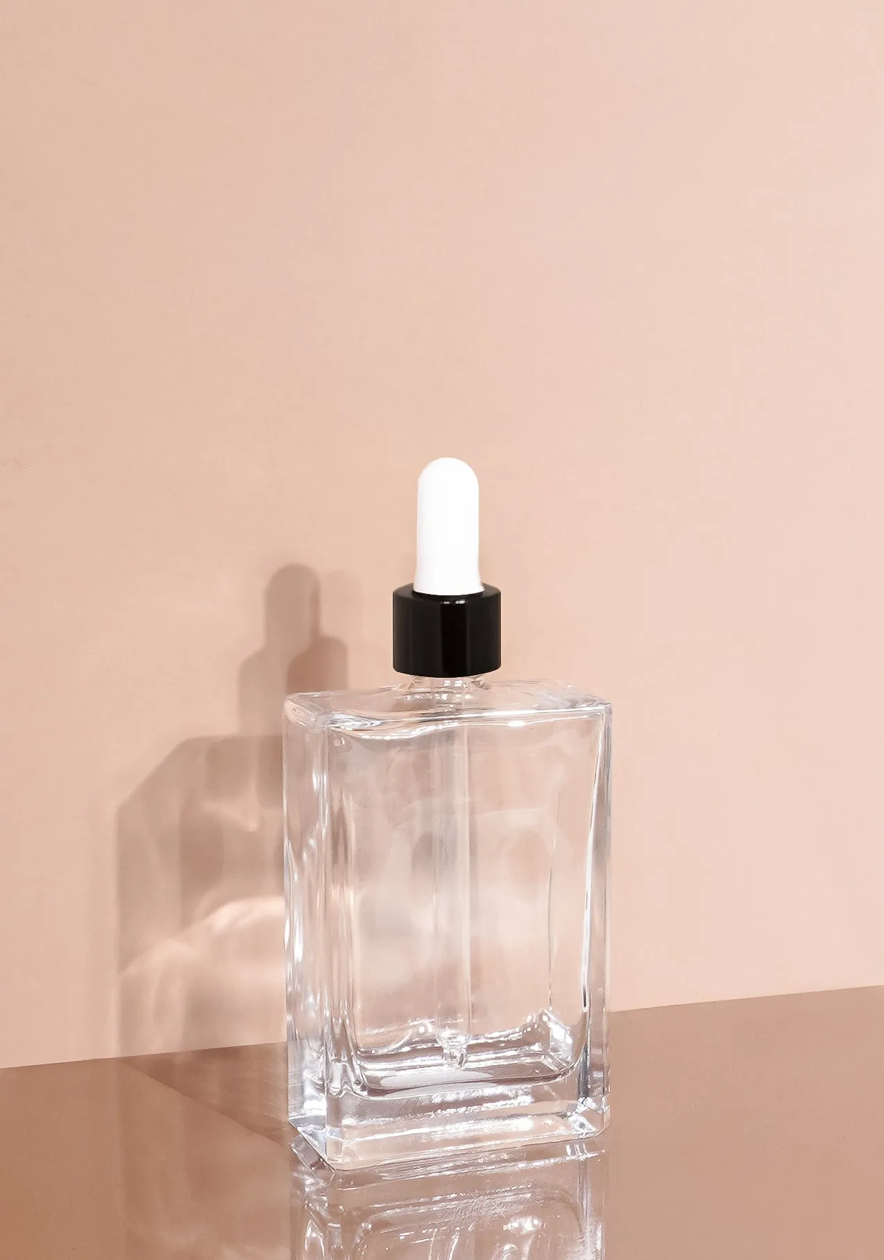 Lily Glass Bottle | Clear | White Rubber Dropper