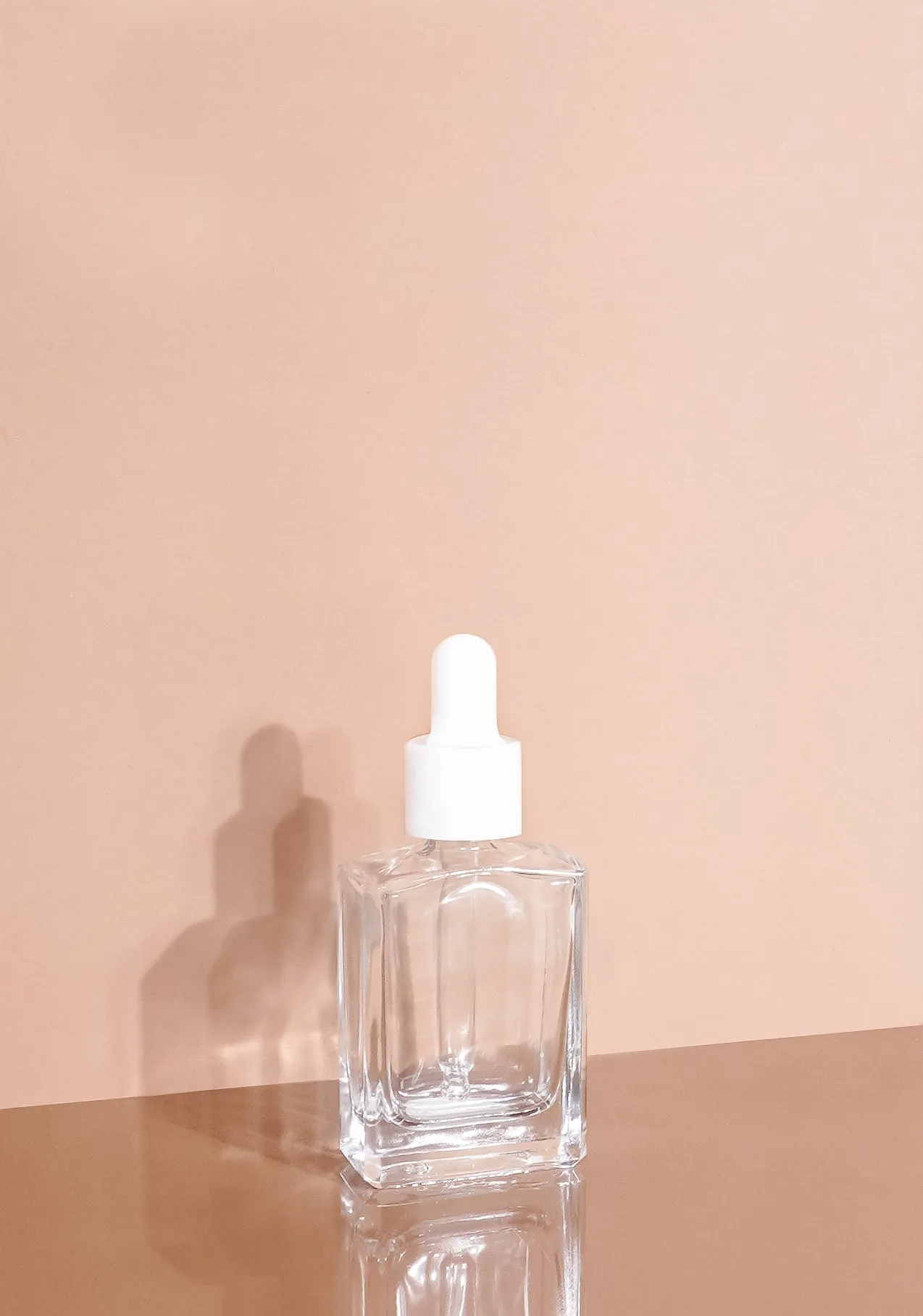 Lily Glass Bottle | Clear | White Rubber Dropper